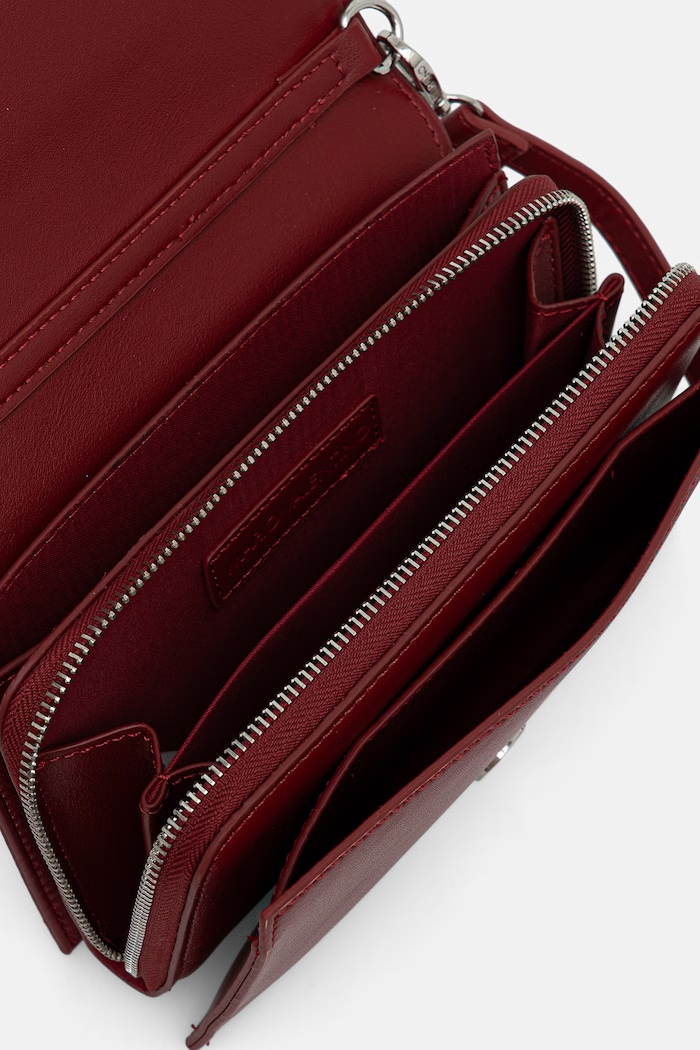 Valentino Bags torebka crossbody damska z imitacji skóry EMBER VBS9IE17 bordowy