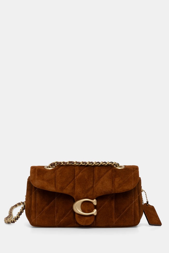 Замшевая сумочка Coach Tabby 20 гладкий коричневый CCK48