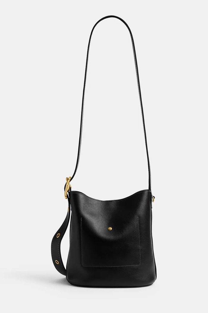 Аксесуари Coach Bleecker Bucket Bag 21 сумка крос-боді жіноча шкіряна CCX07 чорний