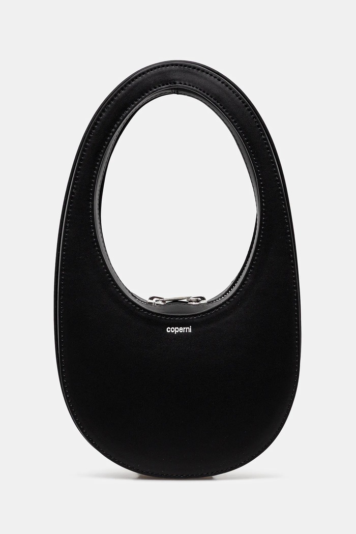 Шкіряна сумочка Coperni Mini Swipe лицьова шкіра чорний COPBA117F6031