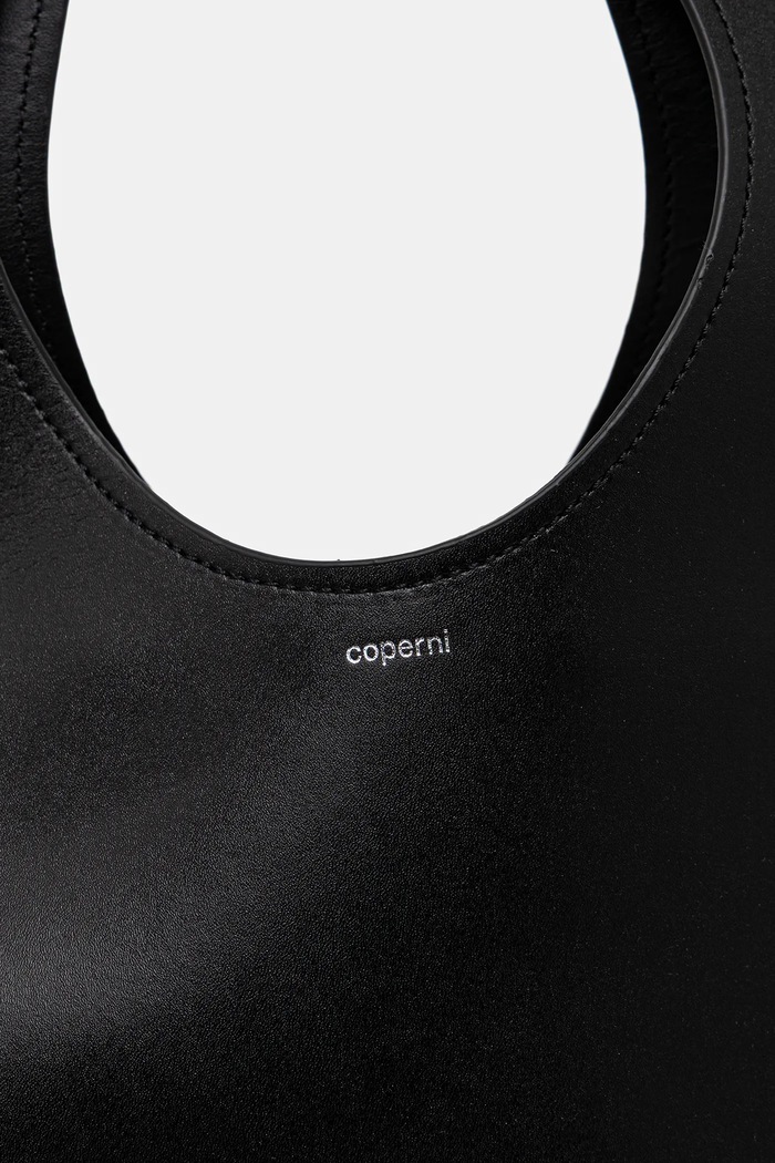 Шкіряна сумочка Coperni Double Heart чорний COPBA113F6083