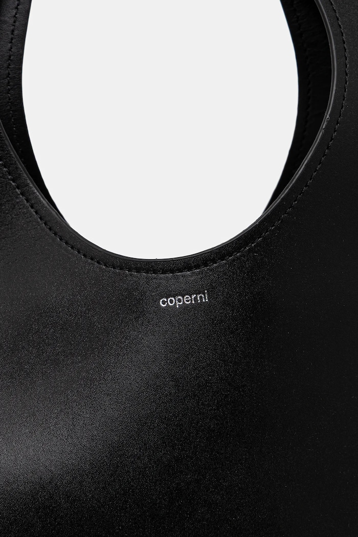 Шкіряна сумочка Coperni Double Heart чорний COPBA113F6083