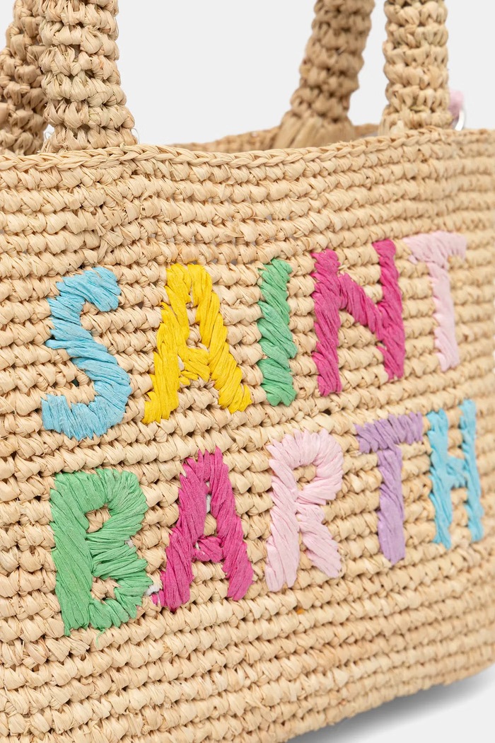 MC2 Saint Barth torebka crossbody damska pleciona beżowy RAFB003