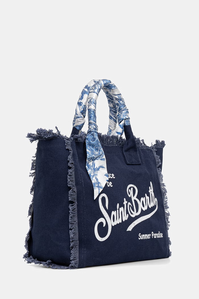 MC2 Saint Barth torebka shopper damska bawełniana VANI045 granatowy AA00