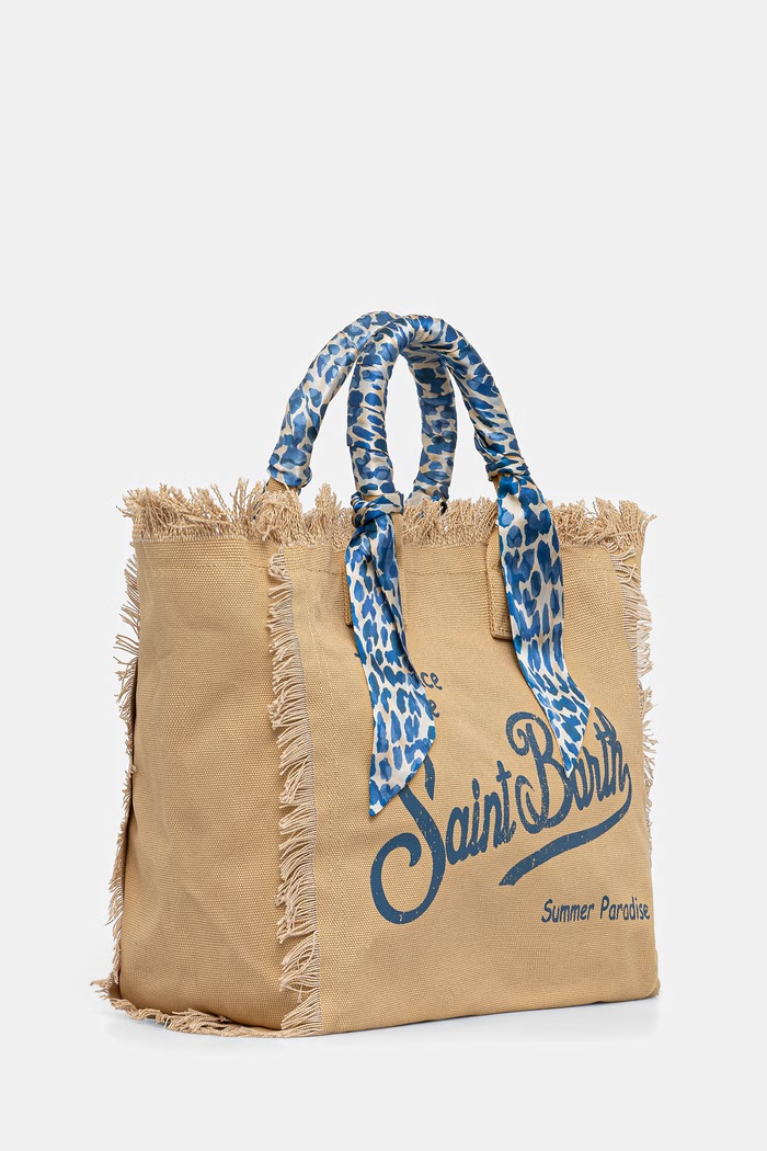 MC2 Saint Barth torebka shopper damska bawełniana VANI045 beżowy AA00