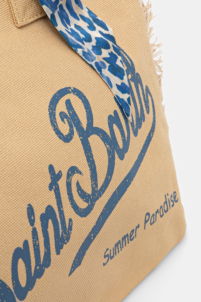 MC2 Saint Barth torebka shopper damska bawełniana beżowy VANI045