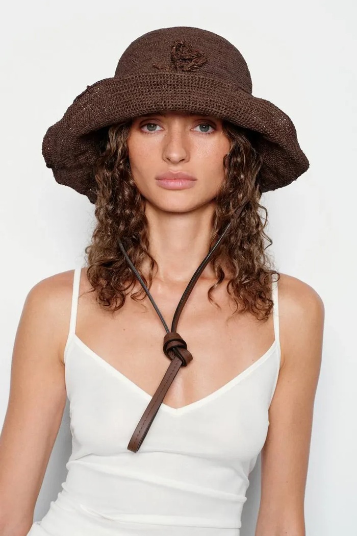 Τσάντα Ruslan Baginskiy The HatBag καφέ BBCT09.PRAF.108L.BHRPRB