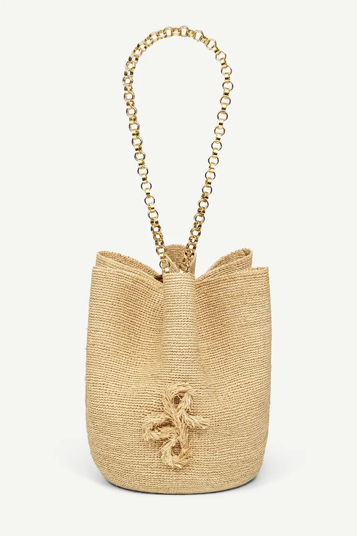 Ruslan Baginskiy torebka Ruslan Baginskiy Chain Strap HatBag nie mieści A4 beżowy BBCT036.RAF.73M.BHRPRB