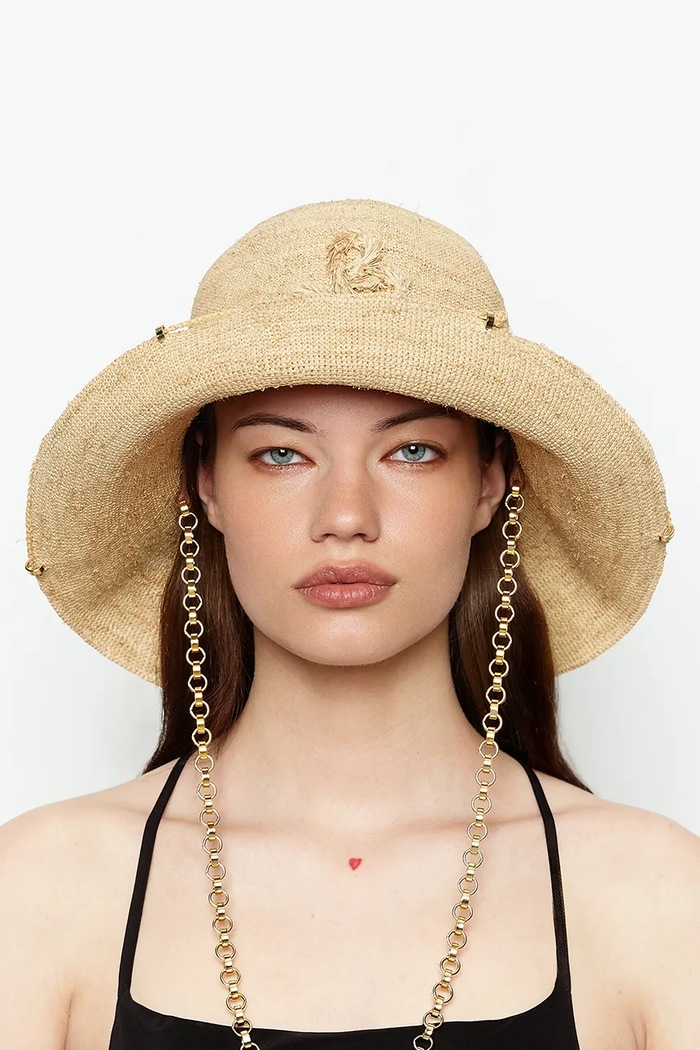 Akcesoria Ruslan Baginskiy torebka Ruslan Baginskiy Chain Strap HatBag BBCT036.RAF.73M.BHRPRB beżowy