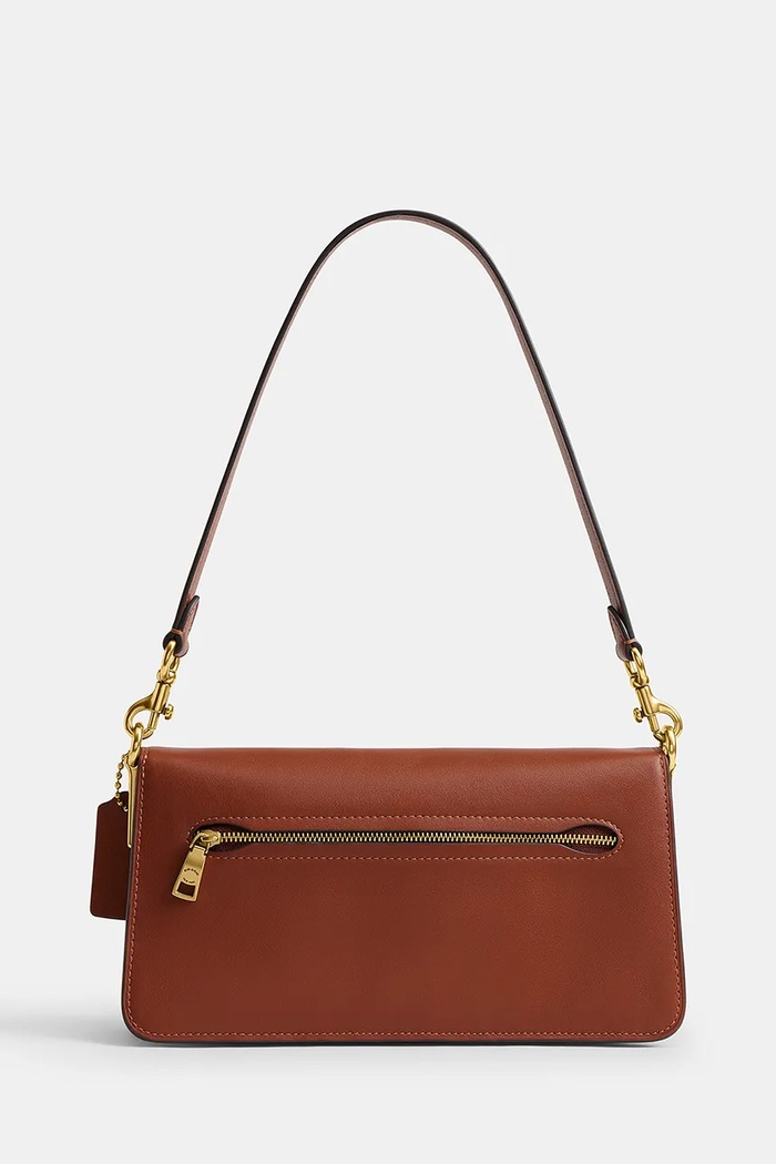 Аксесоари Coach чанта crossbody дамска от кожа Tabby 26 in Soft Grain Leather CCX04 оранжев