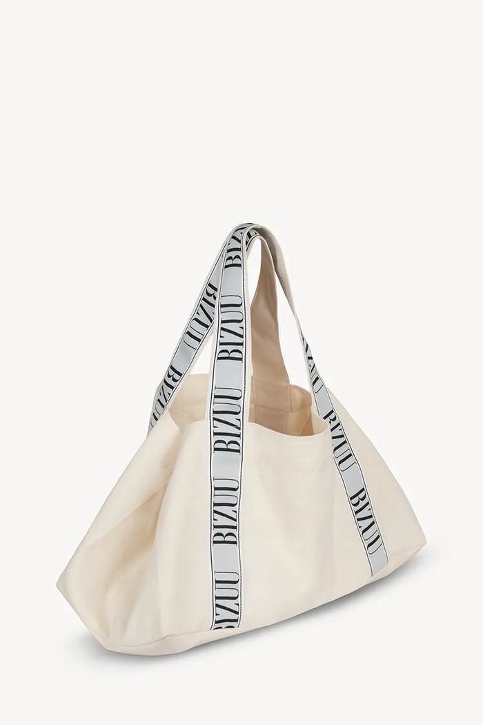 Kiegészítők BIZUU shopper női pamut BAGO BAGO.BIALY fehér