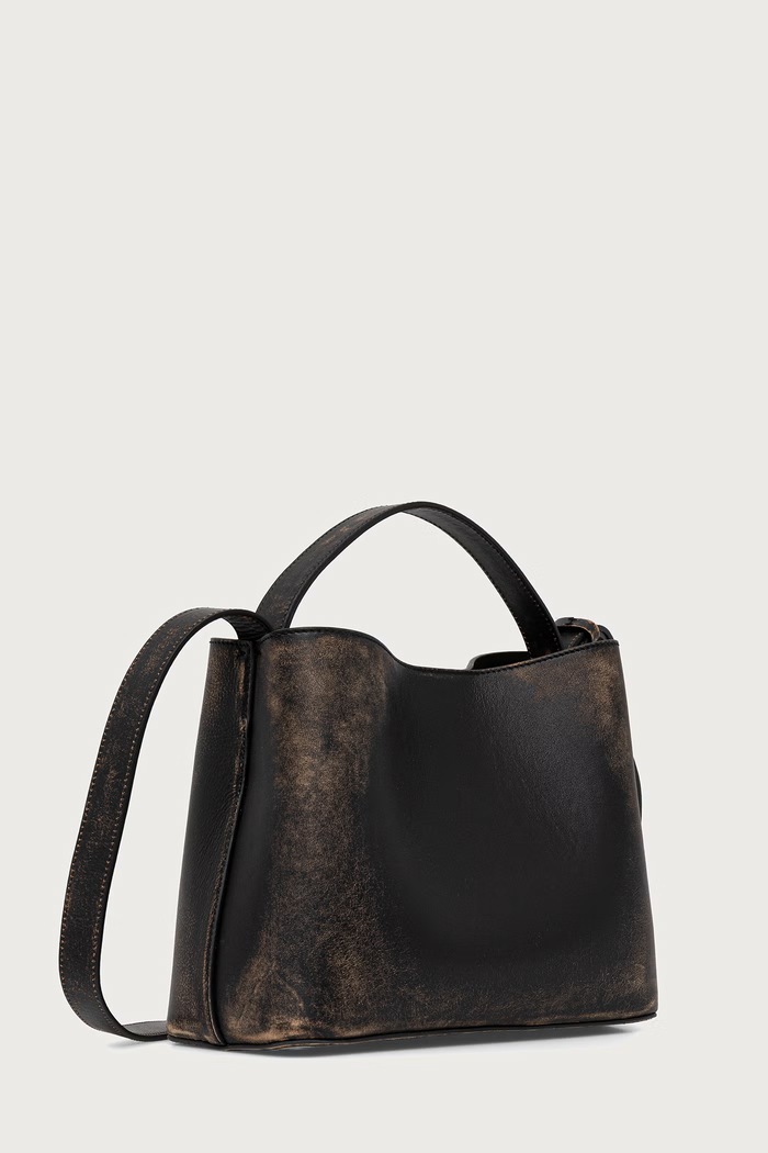AESTHER EKME Mini Sac torebka crossbody damska skórzana 06COMSC100 czarny AA00