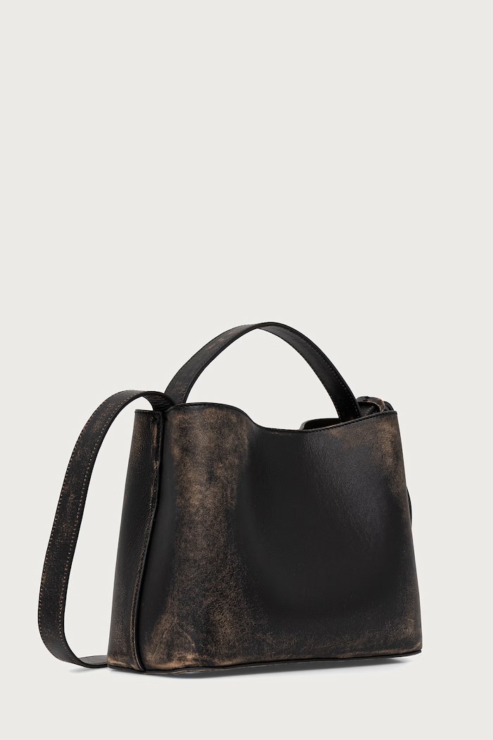 AESTHER EKME Mini Sac torebka crossbody damska skórzana 06COMSC100 czarny AA00
