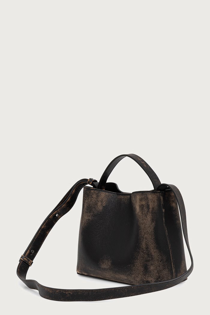 Akcesoria AESTHER EKME Mini Sac torebka crossbody damska skórzana 06COMSC100 czarny