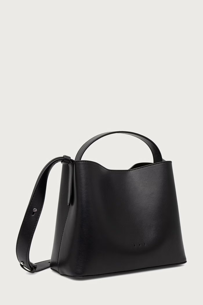 AESTHER EKME Mini Sac torebka crossbody damska skórzana 06COMSC100 czarny AA00