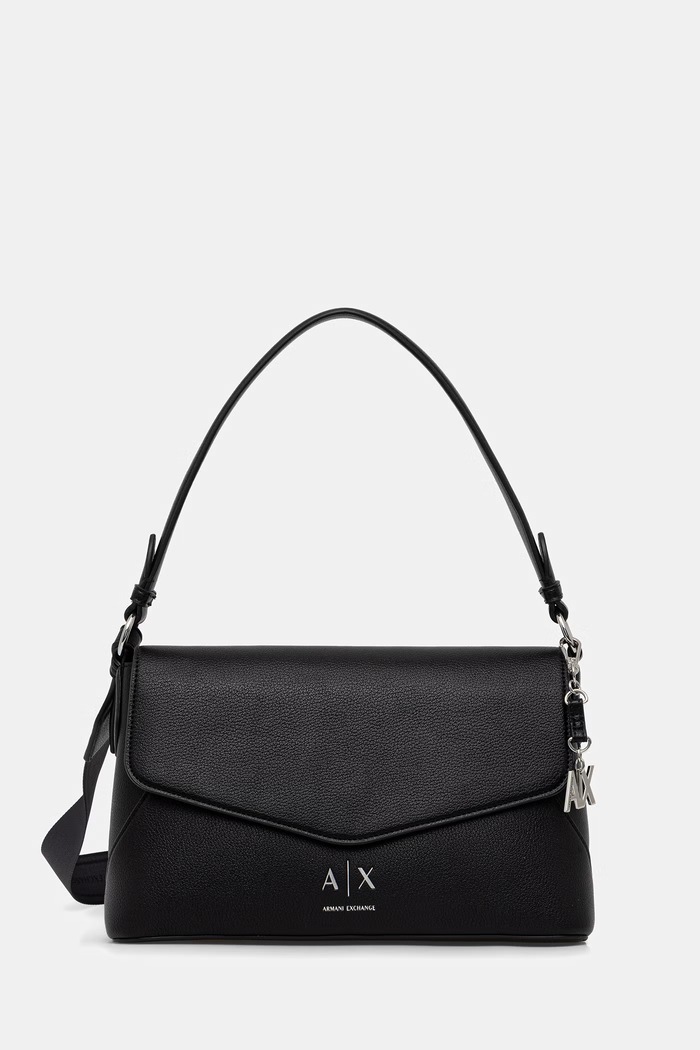 Armani Exchange чанта crossbody дамска от имитация на кожа черен XW003145.AF26569.NOS
