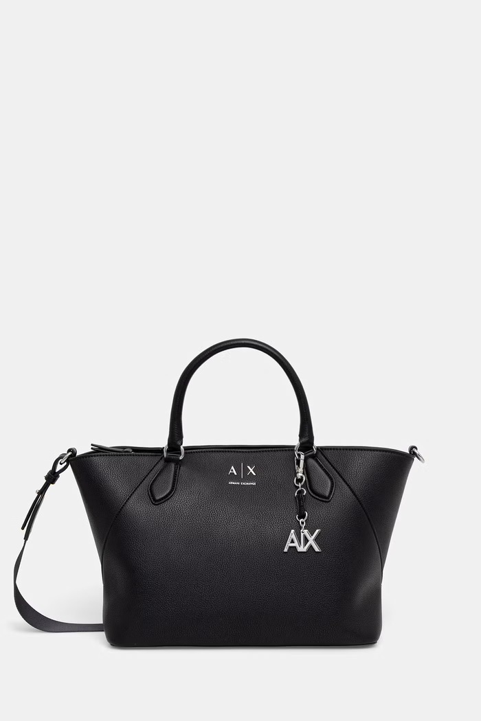 Armani Exchange tote torba ženska iz umetnega usnja črna XW003086.AF26569.NOS