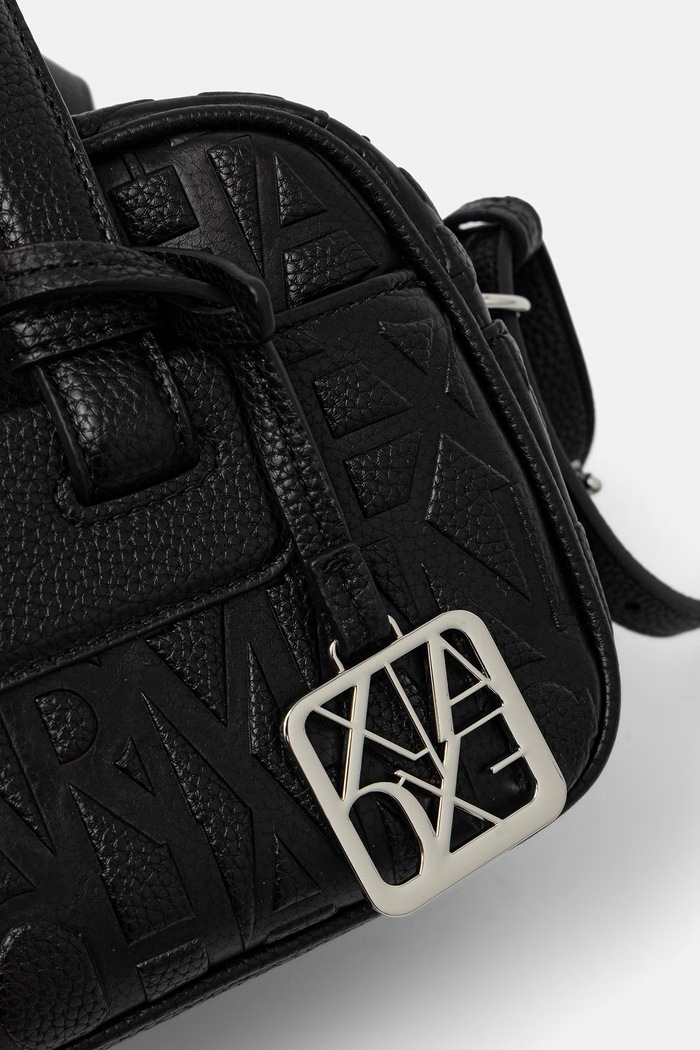 Armani Exchange crossbody torba za žene od imitacije kože crna XW002984.AF15774.NOS
