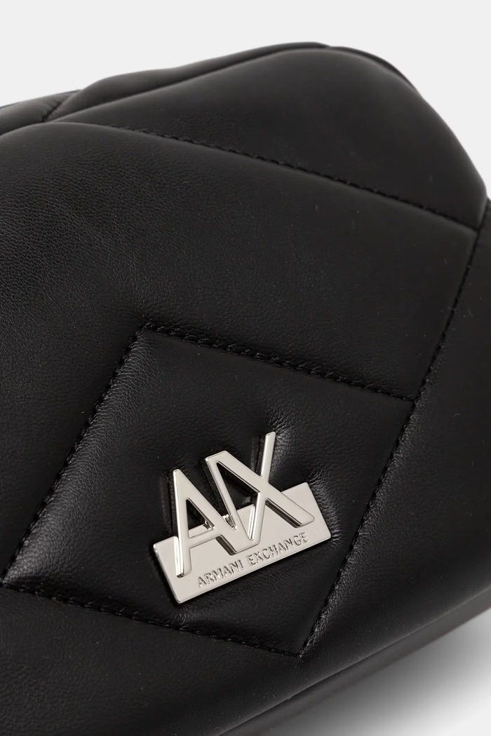 Armani Exchange crossbody torba za žene od imitacije kože crna XW000356.AF26568.NOS