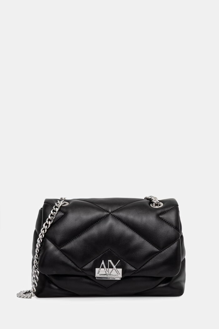 Armani Exchange klasična torbica ženska iz umetnega usnja črna XW000355.AF26568.NOS