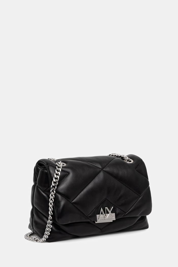 Armani Exchange klasična torbica ženska iz umetnega usnja XW000355.AF26568.NOS črna AA00