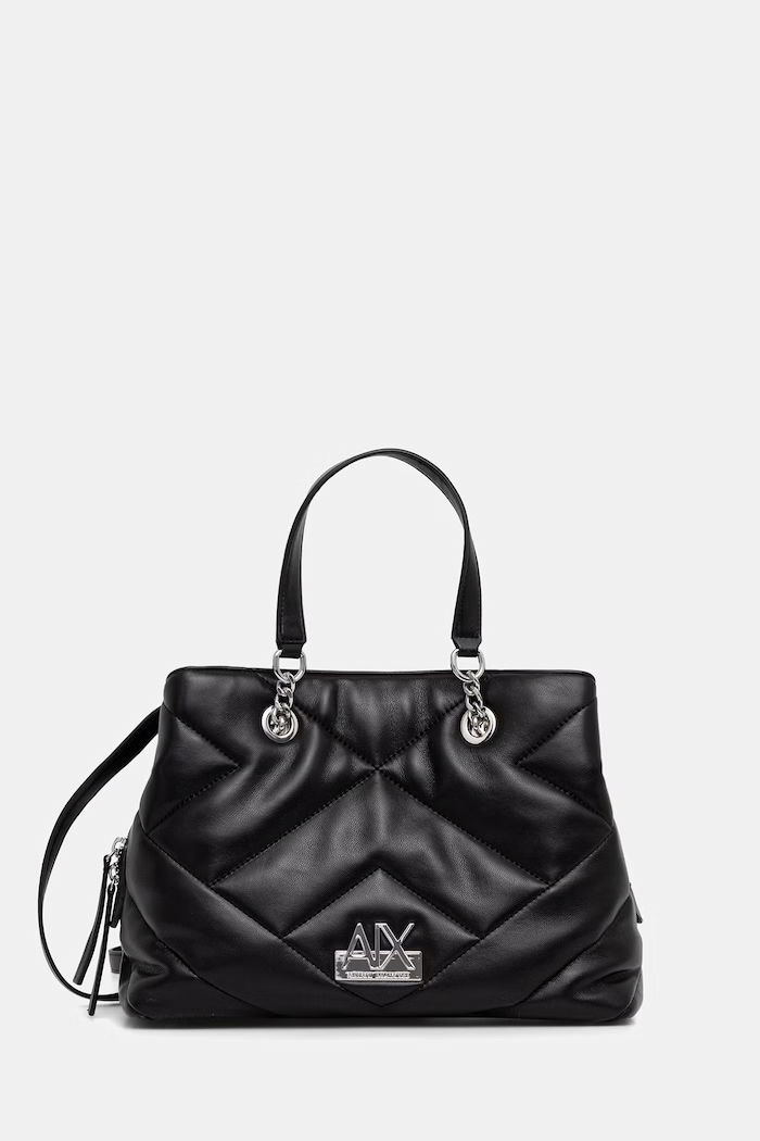 Armani Exchange crossbody torbica ženska iz umetnega usnja črna XW000354.AF26568.NOS