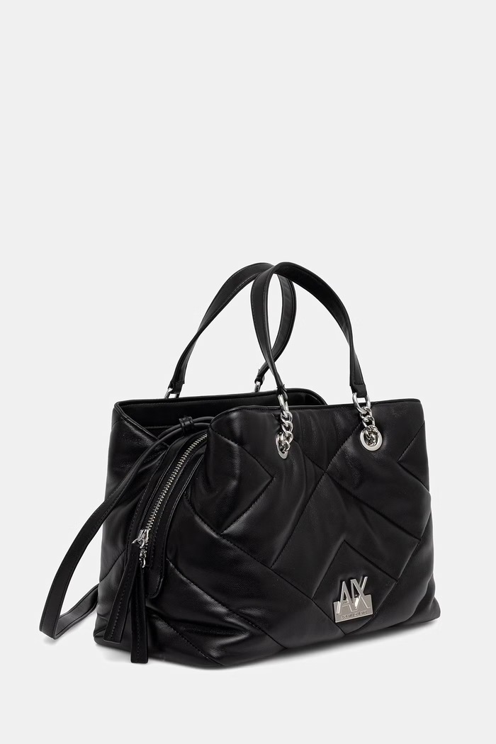 Armani Exchange torebka crossbody damska z imitacji skóry XW000354.AF26568.NOS czarny AA00