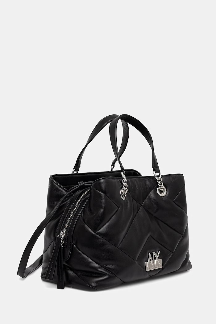 Armani Exchange crossbody torbica ženska iz umetnega usnja XW000354.AF26568.NOS črna AA00