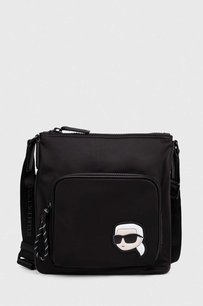 Torbica za okoli pasu Karl Lagerfeld Tekstil črna 240M3116