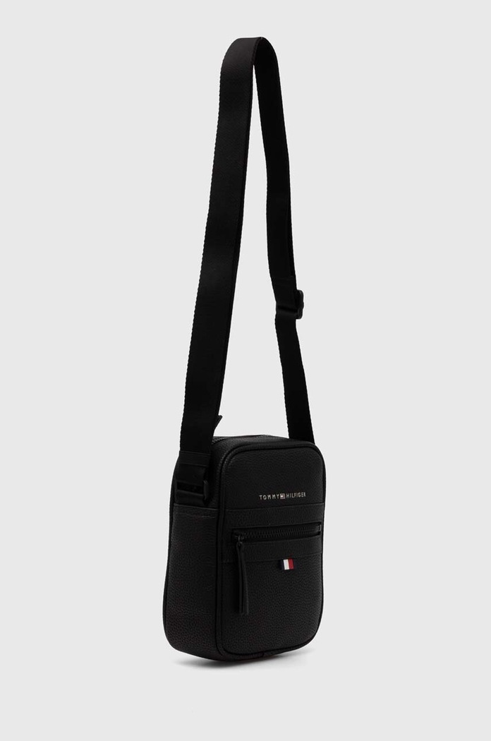 Kožená taška Tommy Hilfiger AM0AM09504 čierna AA00