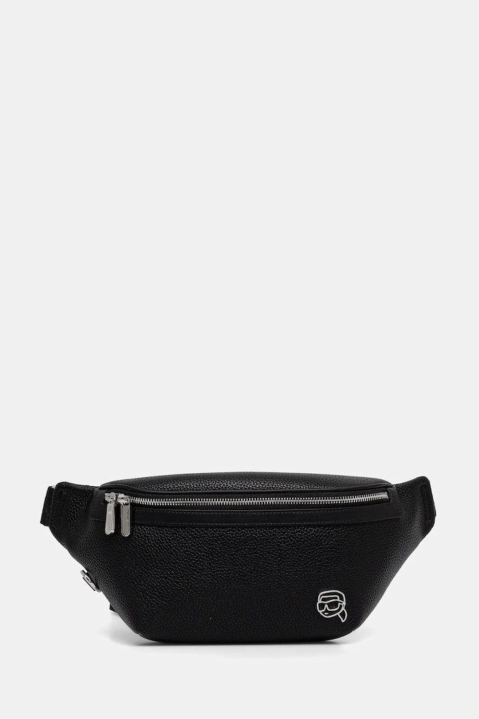 Karl Lagerfeld borsetă K/ICON imitatie de piele negru A3M30170