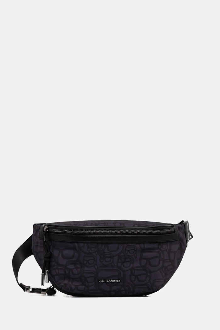 Karl Lagerfeld övtáska K/IKON textil sötétkék B1M30213