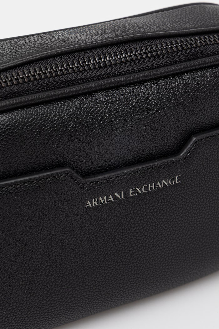 Armani Exchange saszetka na ramię męska z imitacji skóry czarny XM002583.AF22651.NOS