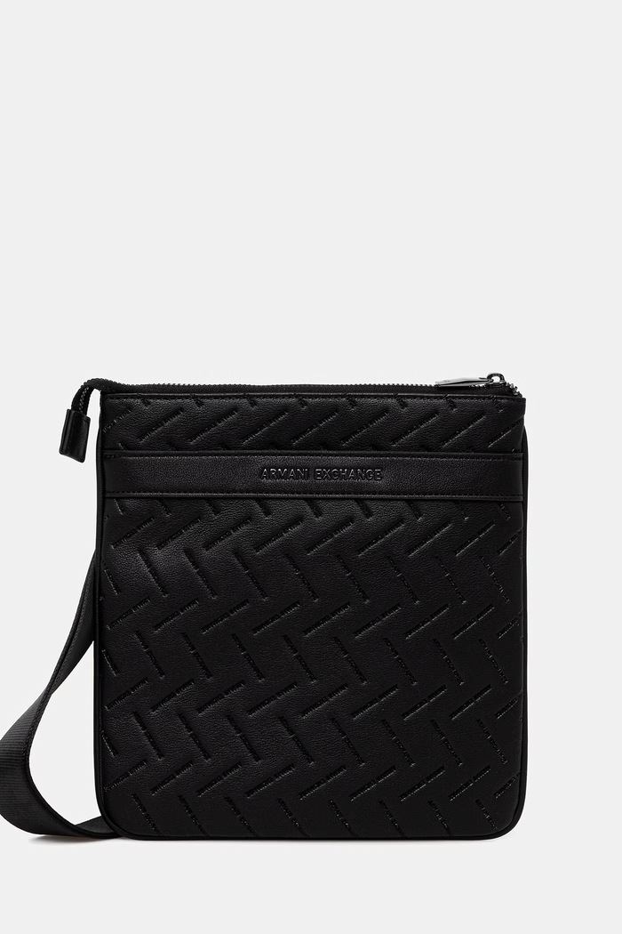 Armani Exchange saszetka męska z imitacji skóry czarny XM002597.AF22652.NOS