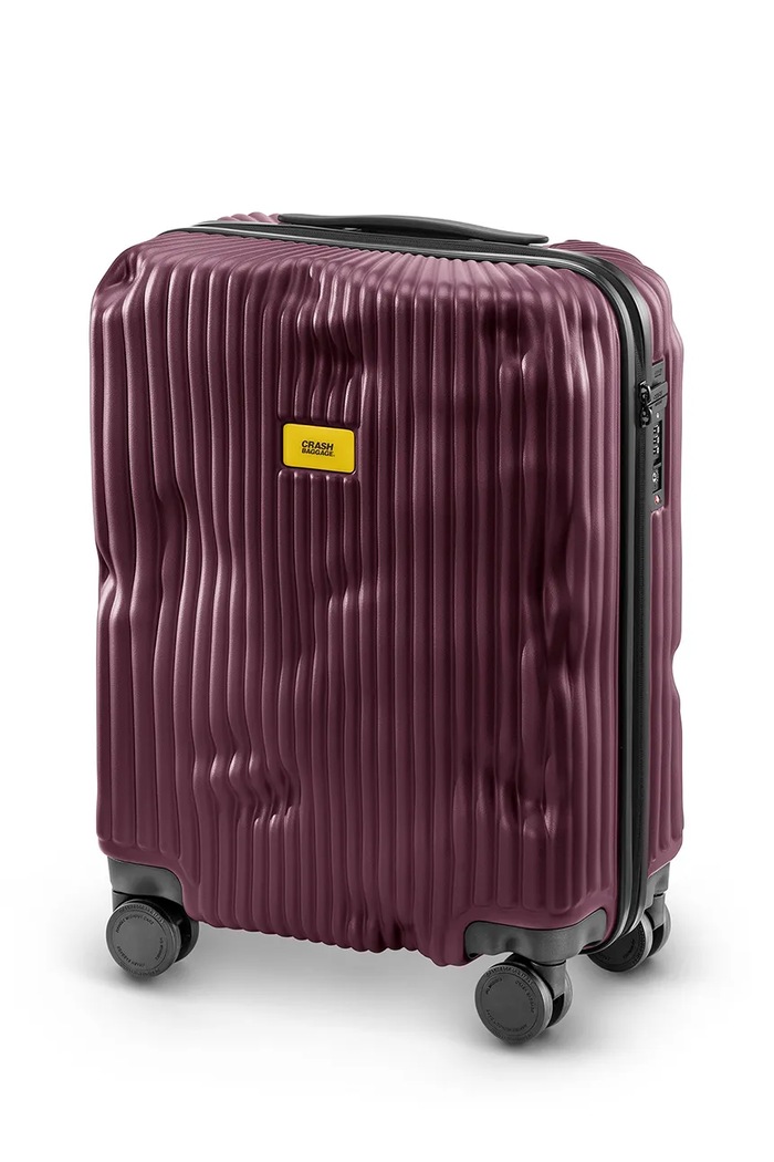 Crash Baggage Walizka twarda STRIPE Small size 55x40x22 cm CB151 bordowy AA00