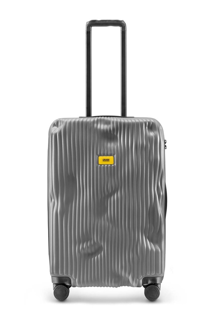 Kufr Crash Baggage STRIPE Medium Size 68x45x26 cm hladký šedá CB152