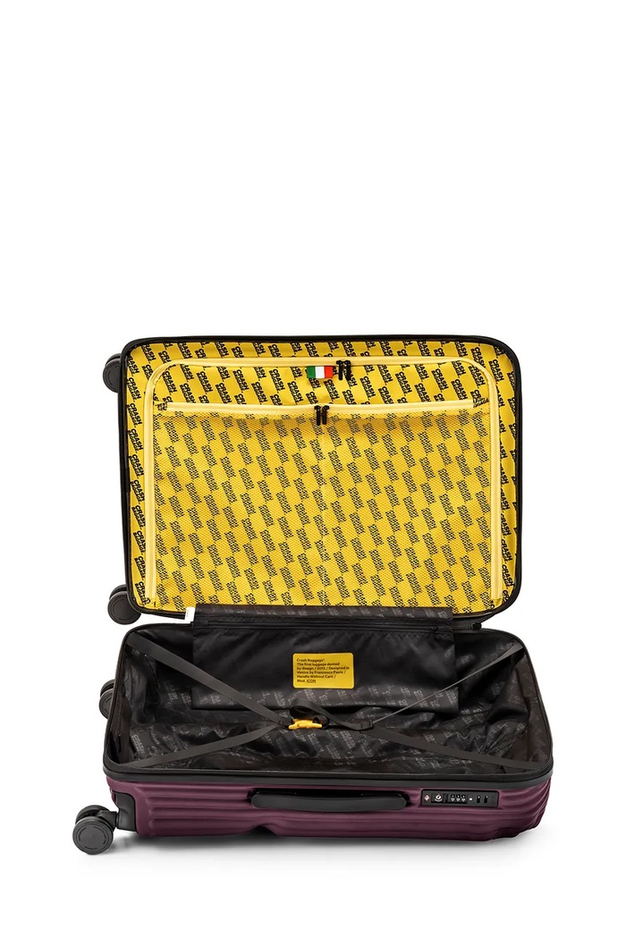 Walizka twarda STRIPE Medium size 68x45x26 cm Crash Baggage bordowy CB152
