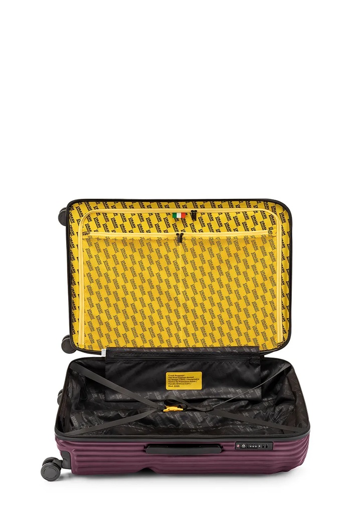 Walizka twarda STRIPE Large size 79x50x30 cm Crash Baggage bordowy CB153