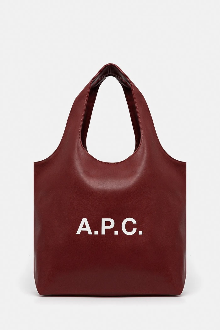 A.P.C. tote ninon bag imitation leather casual maroon PUAAT.M61565