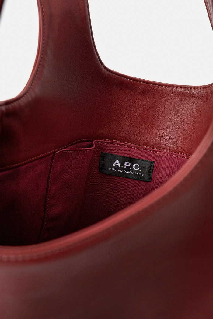 A.P.C. tote ninon bag imitation leather PUAAT.M61565 maroon
