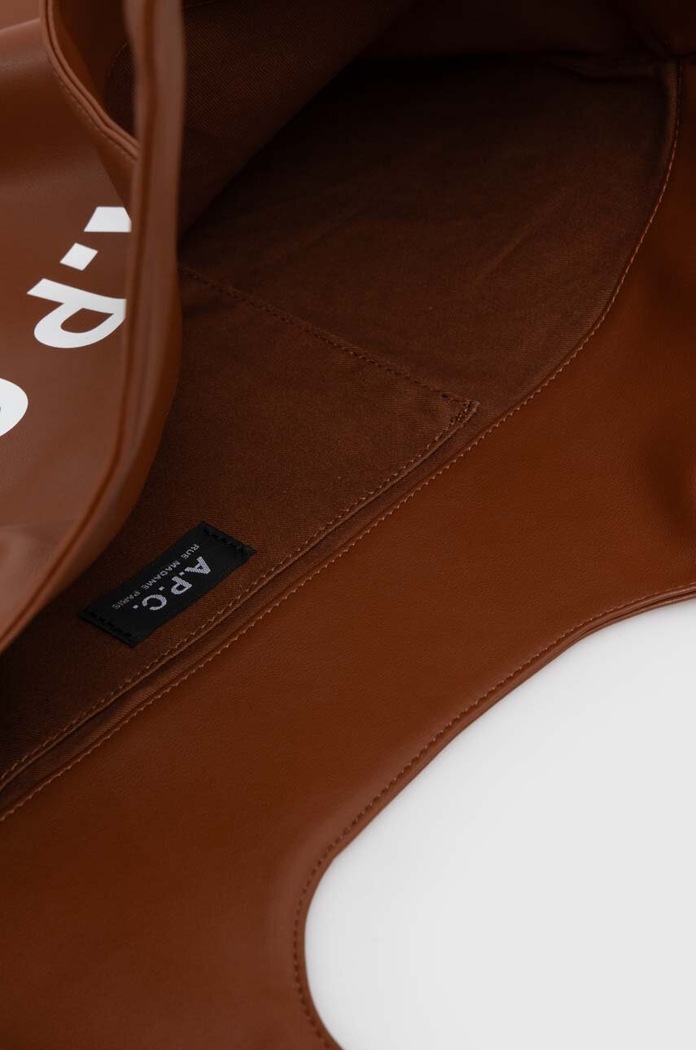 A.P.C. taška z imitace kůže tote ninon PUAAT.M61565 hnědá