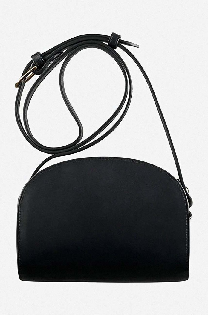 Accessories A.P.C. leather handbag Demi PXAWV.F61392 black