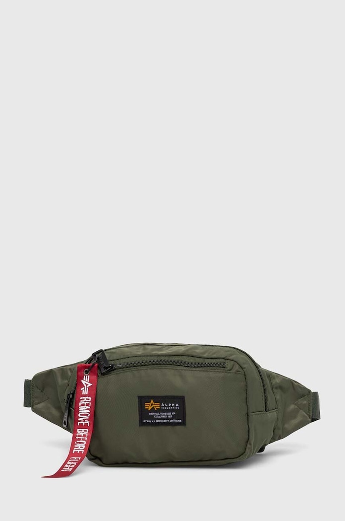 Сумка на пояс Alpha Industries гладкий зелёный 196923