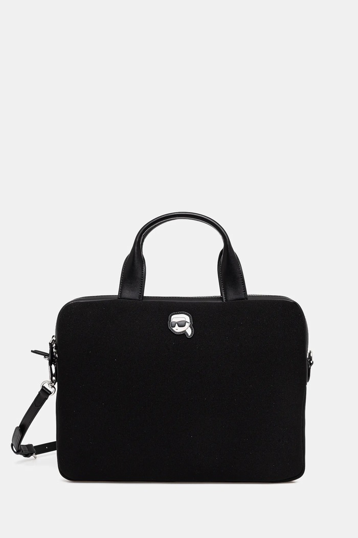 Karl Lagerfeld geantă laptop uni negru A1M32021