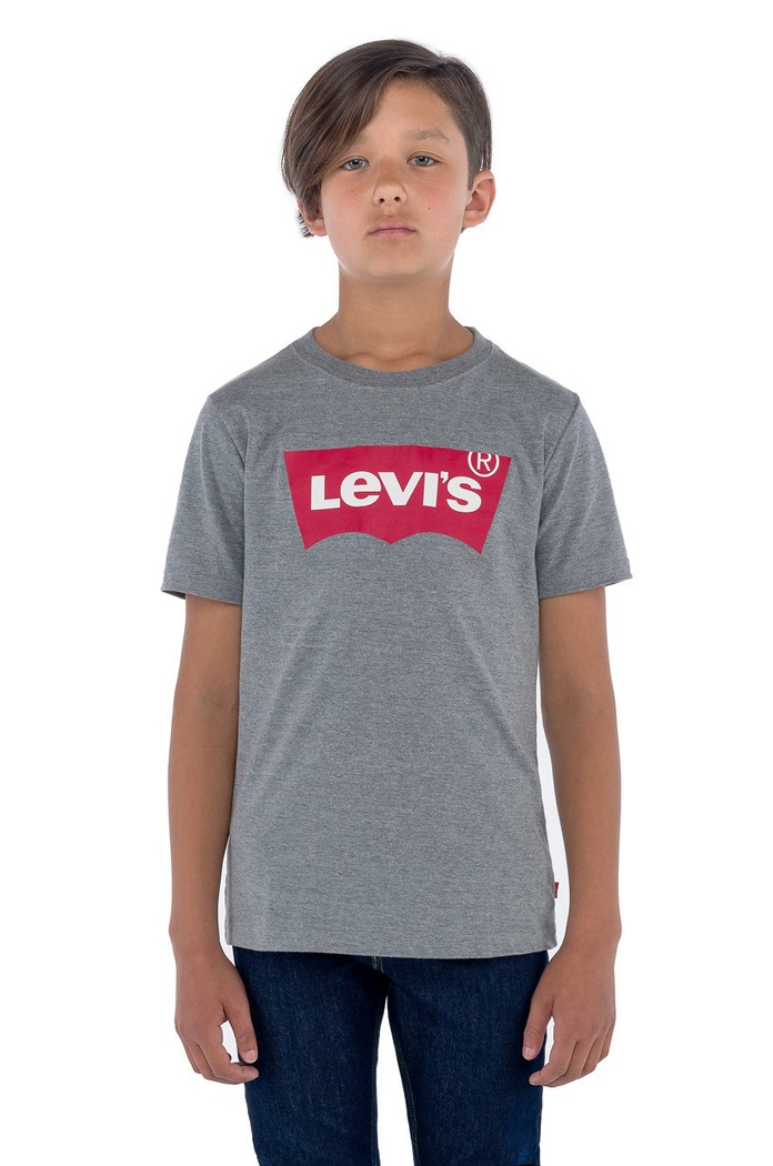 Παιδικό μπλουζάκι Levi's στάμπα γκρί 9E8157.NOS.B