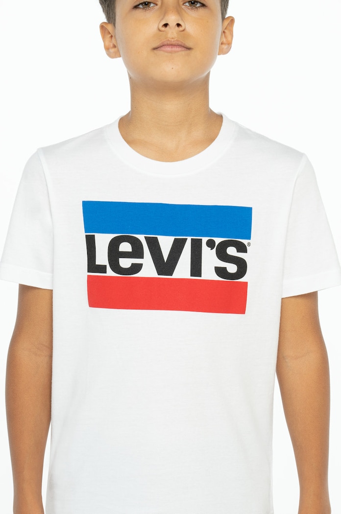Dečki Otroški t-shirt Levi's 9E8568.NOS.B bela
