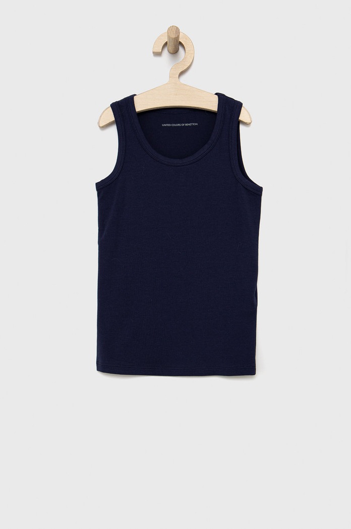 United Colors of Benetton top dziecięcy (2-pack) 3MC10H014.G.CONTINUATIV granatowy AA00