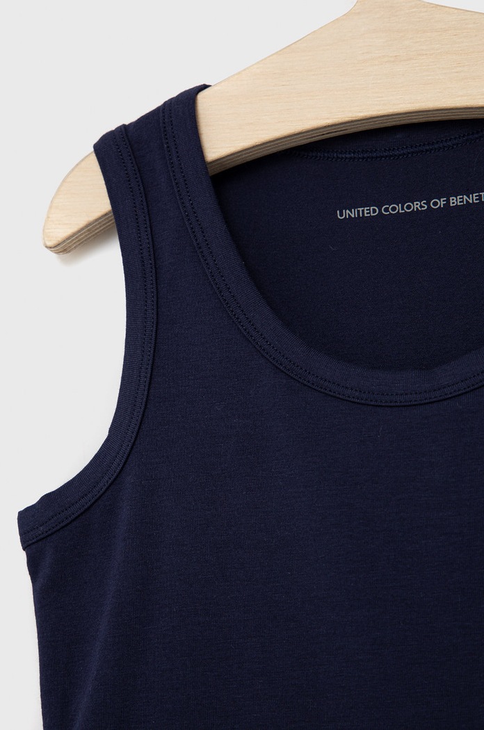 United Colors of Benetton top dziecięcy (2-pack) granatowy 3MC10H014.G.CONTINUATIV