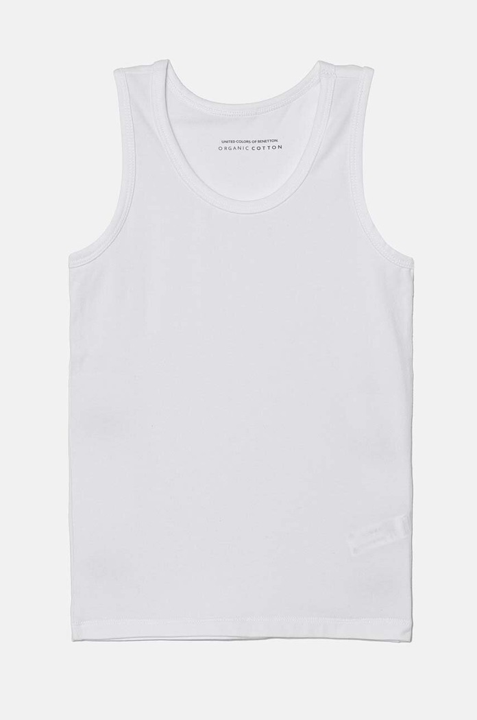 Παιδικό μπλουζάκι United Colors of Benetton 2-pack 3OP80H014.G.CONTINUATIV λευκό AA00