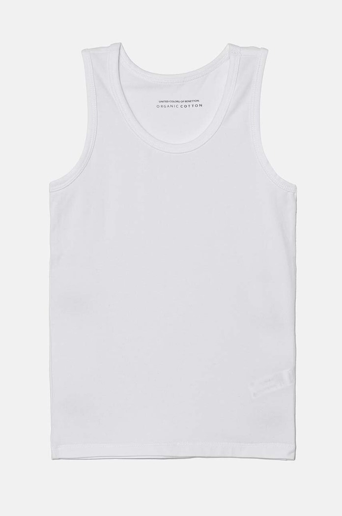 Παιδικό μπλουζάκι United Colors of Benetton 2-pack 3OP80H014.G.CONTINUATIV λευκό AA00